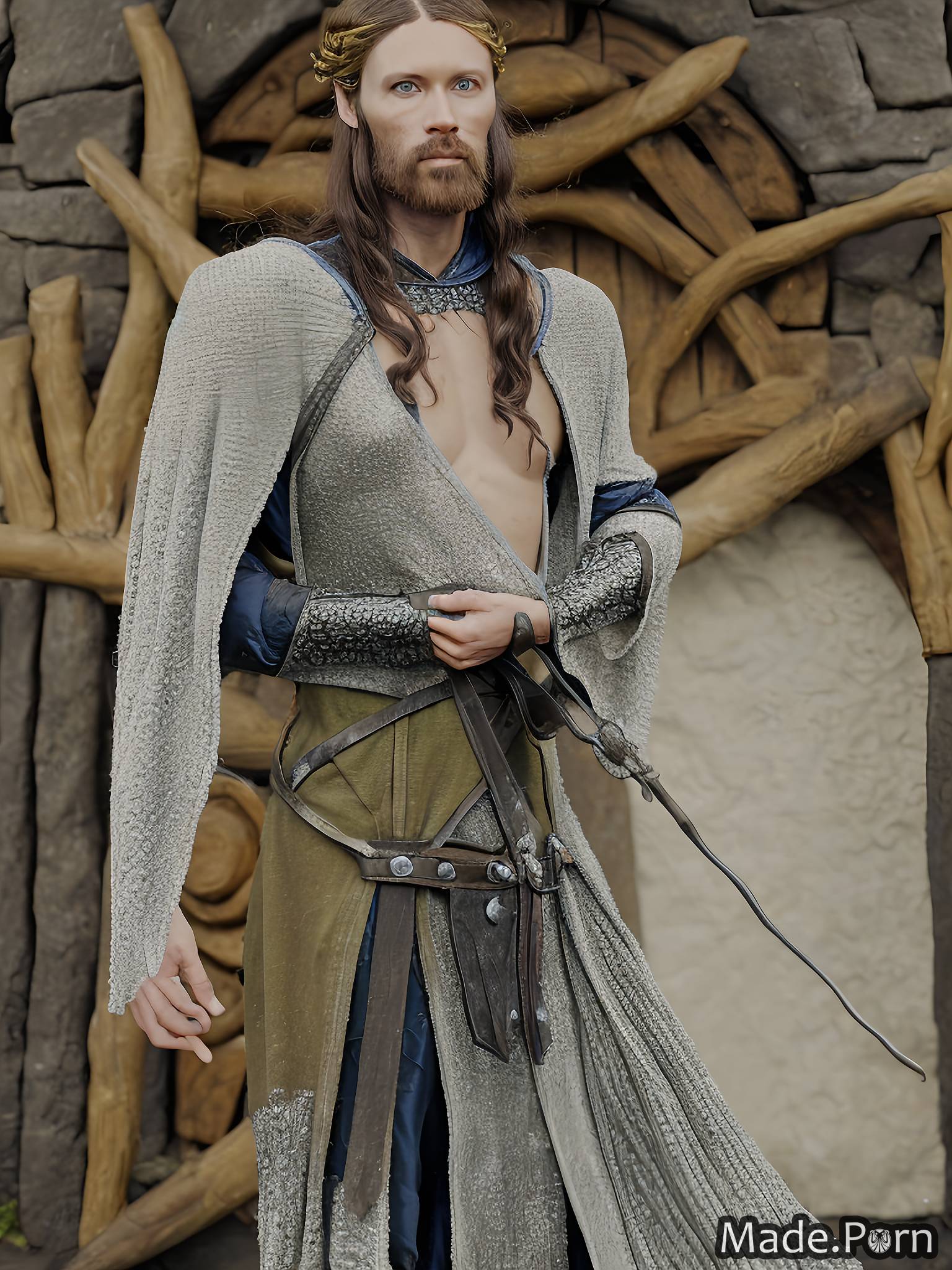 gay dark fantasy traditional scandinavian fantasy armor viking partially nude