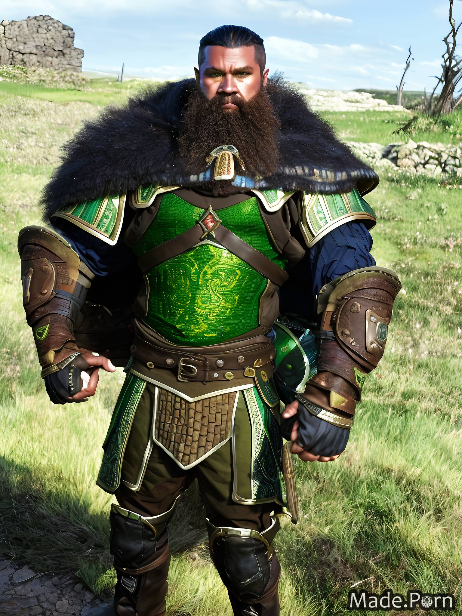 goblin 20 fantasy armor damascus steel busty full shot viking