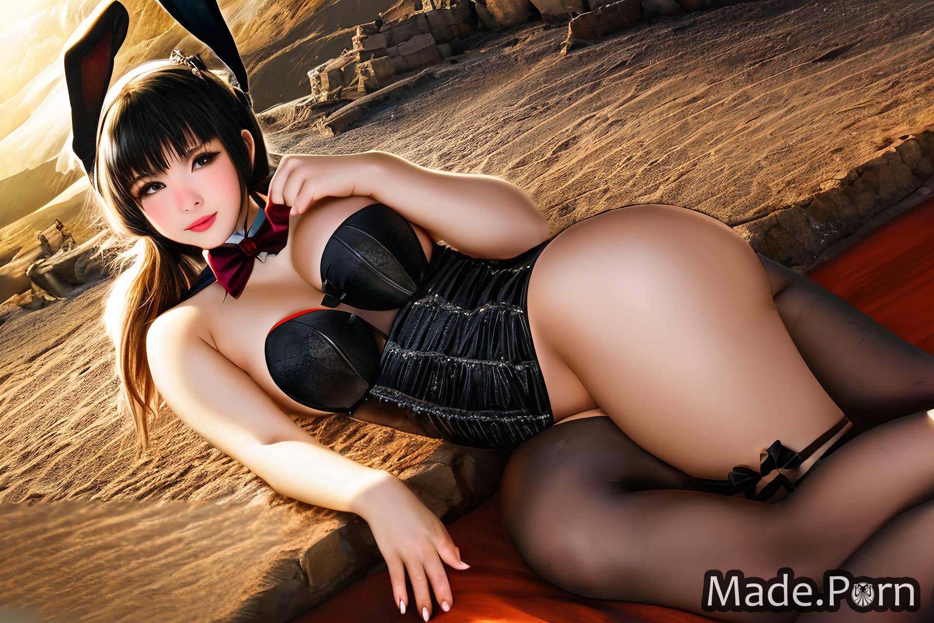 pigtails Great Wall of China strappy heels gay burmese desert bunny ears